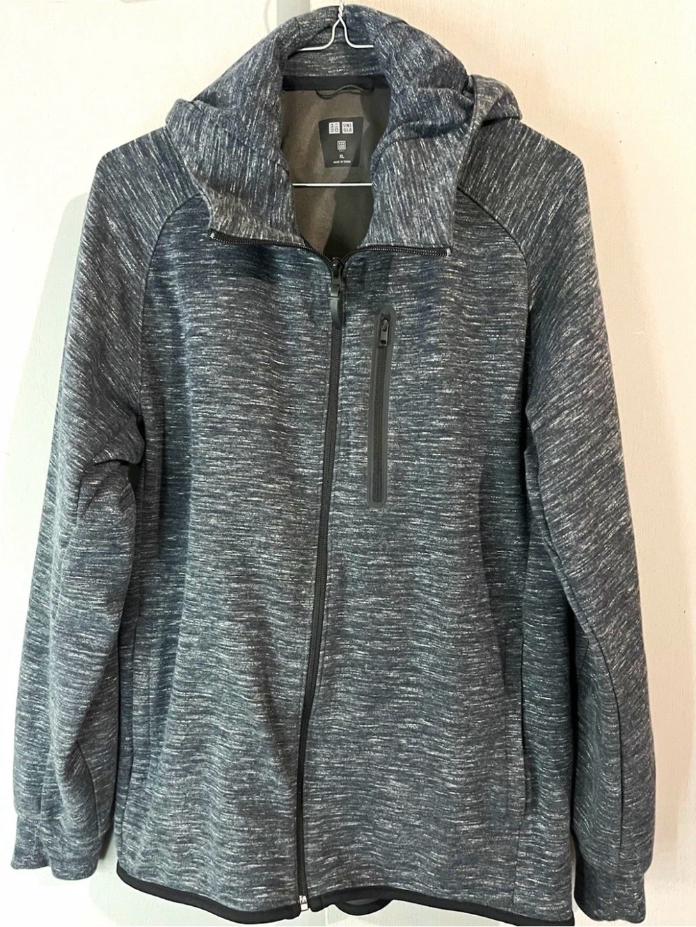 Uniqlo Women’s Heathered Dark Gray Full-Zip Utility Jacket